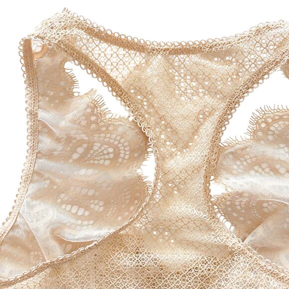 Victoria’s Secret : Dream Angels Scalloped Lace Bralette Nude/Tan Racerback : S - Picture 7 of 10
